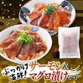 A1427.ぶっかけ海鮮！サーモン＆マグロの漬けセット