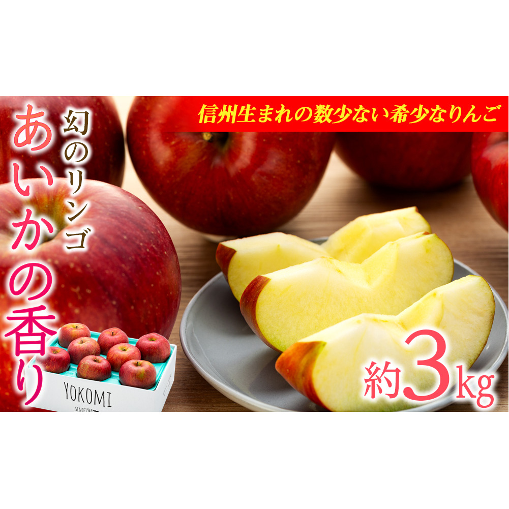 りんご あいかの香り 約3kg セット 2025年 令和7年度発送分 リンゴ 林檎 長野 フルーツ 果物 信州産 長野県産 特産 産地直送 おすすめ 