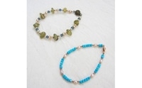 彩りハンドメイド 天然石 ブレスレット2点セット [0061]