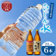 「ひじん水」2L×6本と二階堂と吉四六の故郷20度(900ml)2本　水割りセット【複数個口で配送】【4014552】