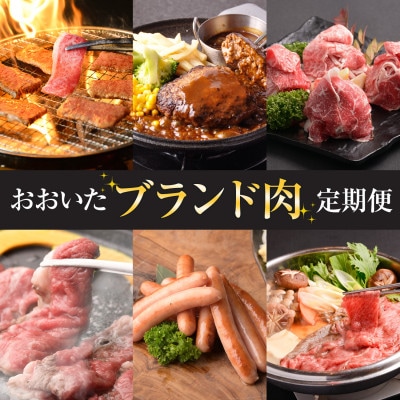 【毎月定期便】おおいたブランド肉定期便(つけダレ、ステーキソース付き)全6回【配送不可地域:離島】【4071446】
