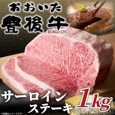 【毎月定期便】おおいた豊後牛サーロインステーキセット 1kg(250g×4枚)(日出町)全6回【配送不可地域:離島】【4074140】