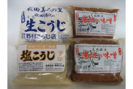 湯沢の麹、味噌詰め合わせ[(資)野村こうじ店][B45-10201]