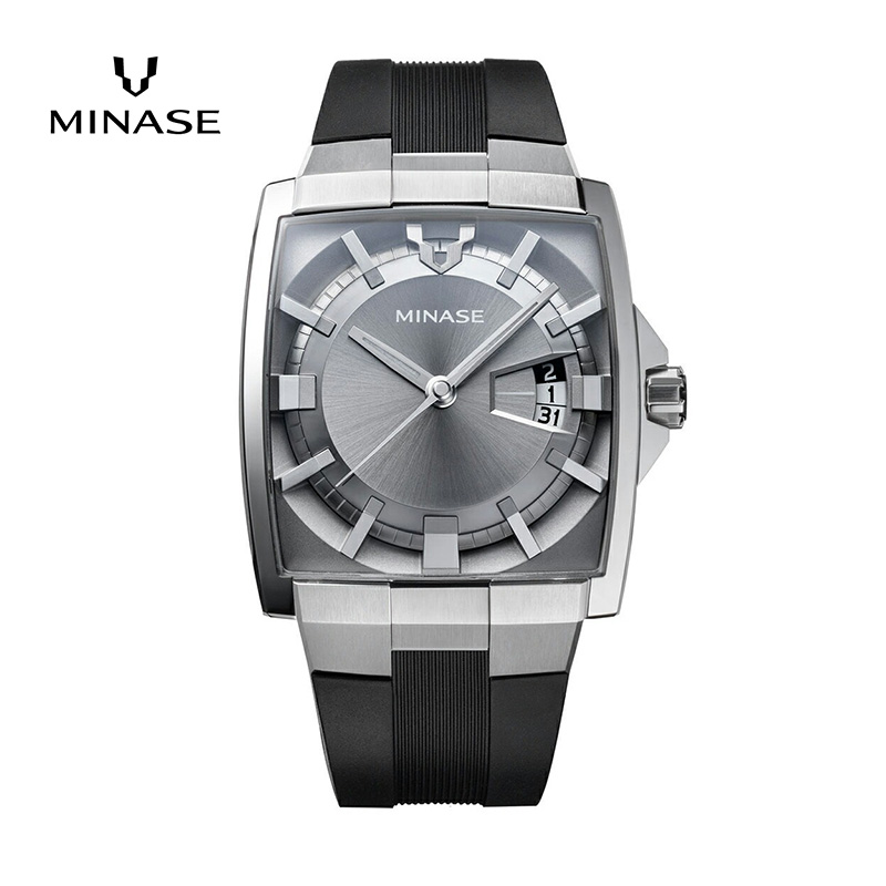 MINASE時計 HORIZON ラバーベルトタイプ（VM12-RBKNGY-SSD）【協和精工株式会社】[F11911]