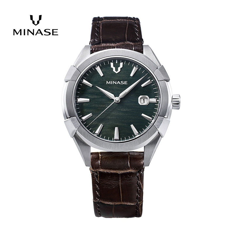 MINASE時計 Uruga42 クロコベルトタイプ（UG03-LDBNGR-SSD）【協和精工株式会社】[F11931]