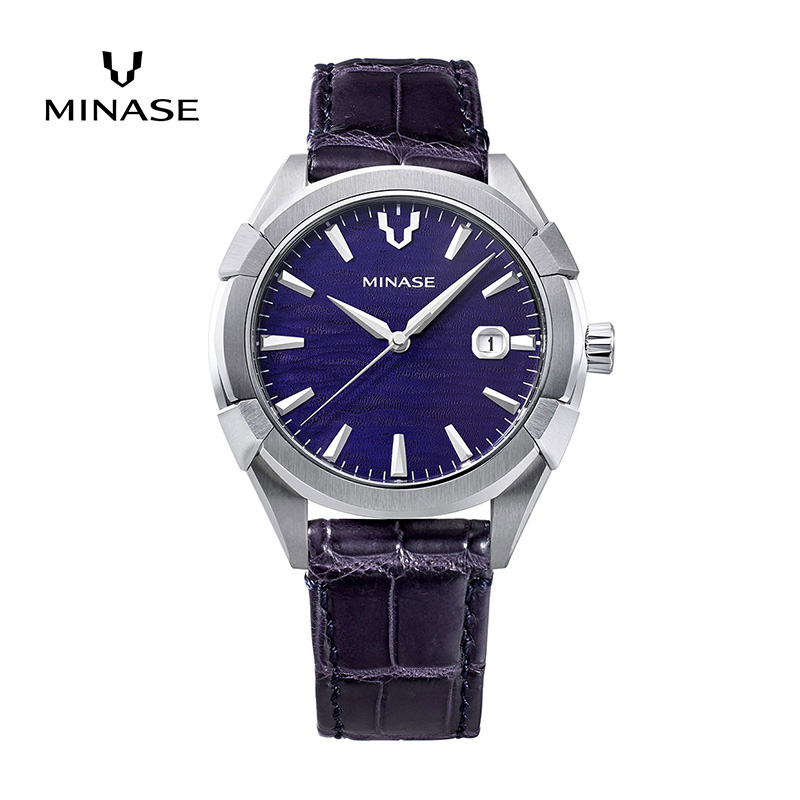 MINASE時計 Uruga42 クロコベルトタイプ（UG03-LDNNBL-SSD）【協和精工株式会社】[F11932]