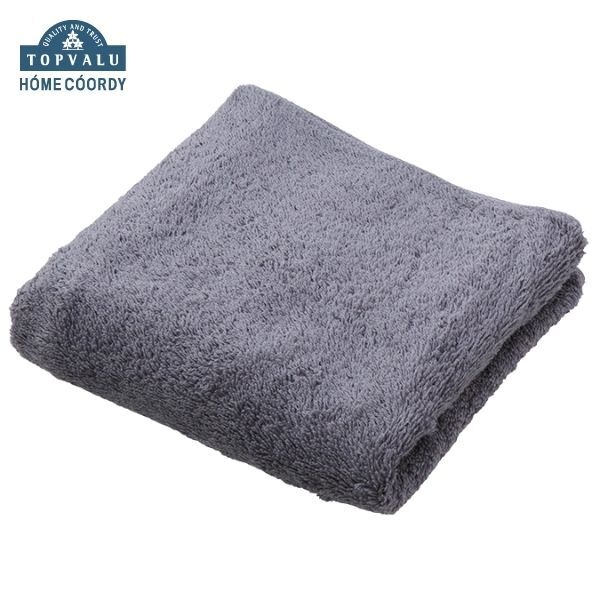 ホームコーディ 肌ざわりが選べるカラータオル フェイスタオル しっかり グレー×3
