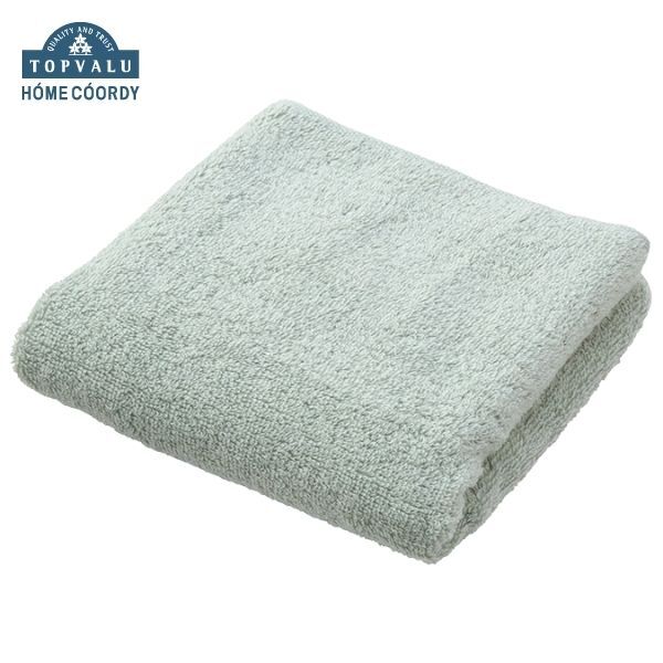 ホームコーディ 肌ざわりが選べるカラータオル フェイスタオル やわらか グリーン×3