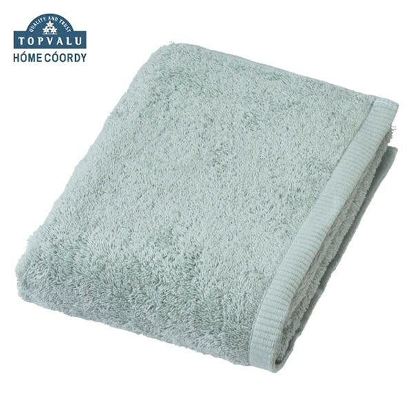 ホームコーディ 肌ざわりが選べるカラータオル コンパクトバスタオル しっかり グリーン×2