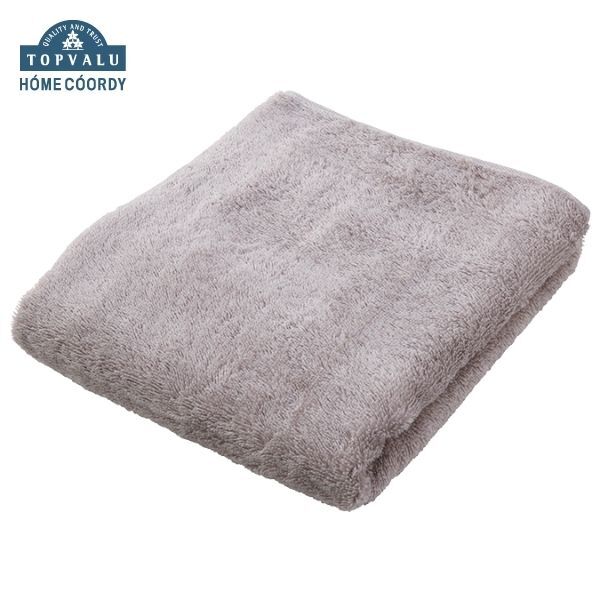 ホームコーディ 肌ざわりが選べるカラータオル コンパクトバスタオル しっかり グレージュ×2