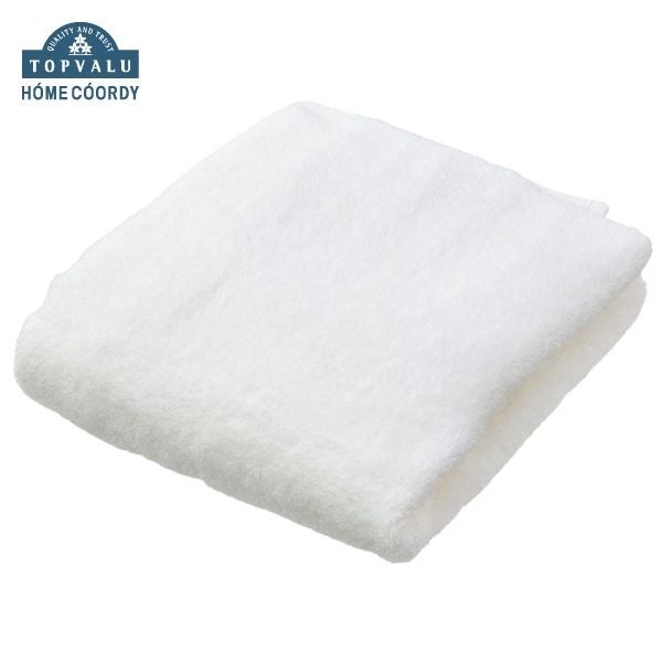 ホームコーディ 肌ざわりが選べるカラータオル コンパクトバスタオル とてもやわらか ホワイト×2
