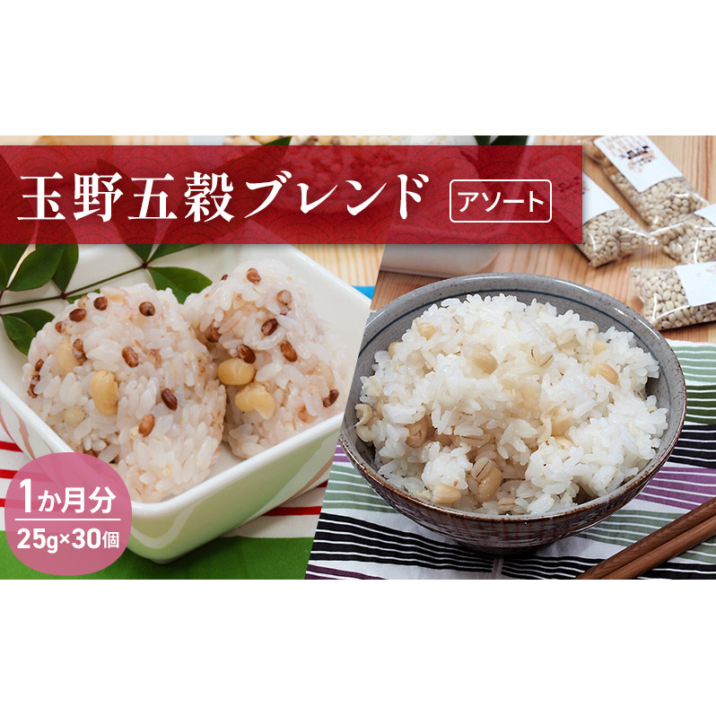 玉野五穀ブレンド「アソート」1か月分（30個入り） 雑穀 国産 