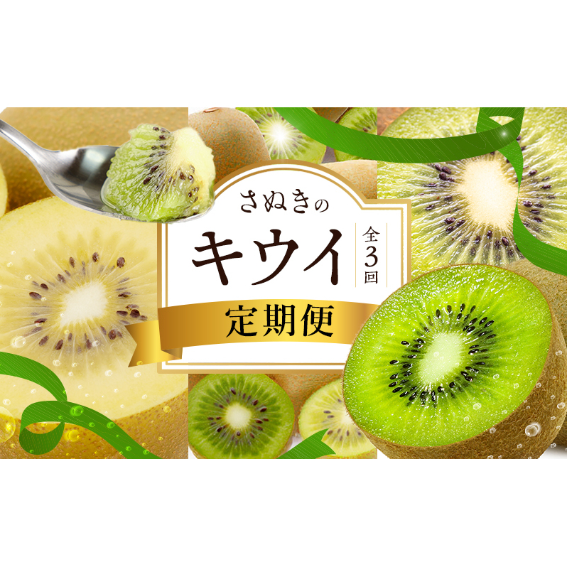 さぬきのキウイ定期便（3回）【さぬきゴールドキウイ】【さぬきキウイっこ 】【香緑キウイ】
