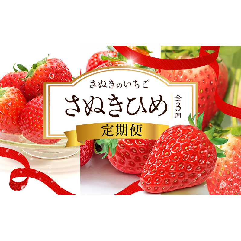 さぬきのいちご「さぬきひめ」単体の定期便（3回）