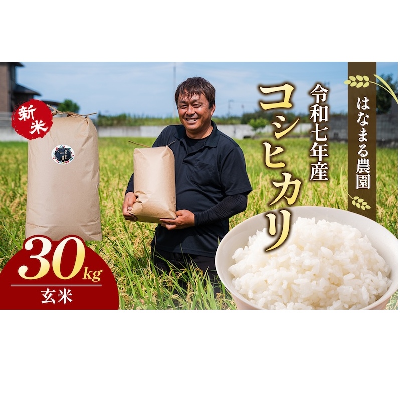 はなまる農園令和7年新米香川県産「コシヒカリ（玄米）30kg