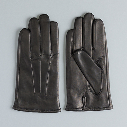 メンズイタリアンレザーグローブ ファッション 小物 イタリアンラムレザー ピケ縫い 