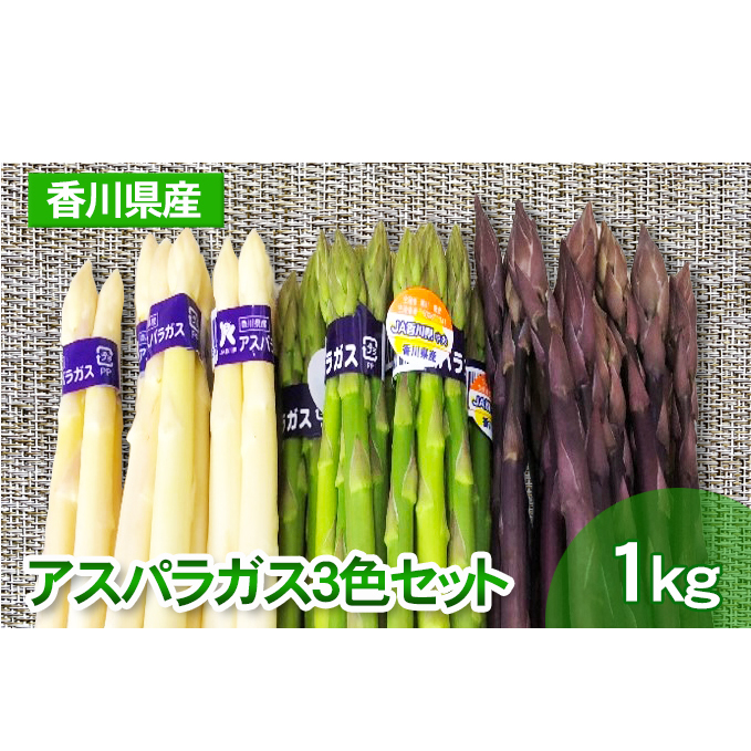 アスパラガス3色セット 1kg 野菜 野菜セット 