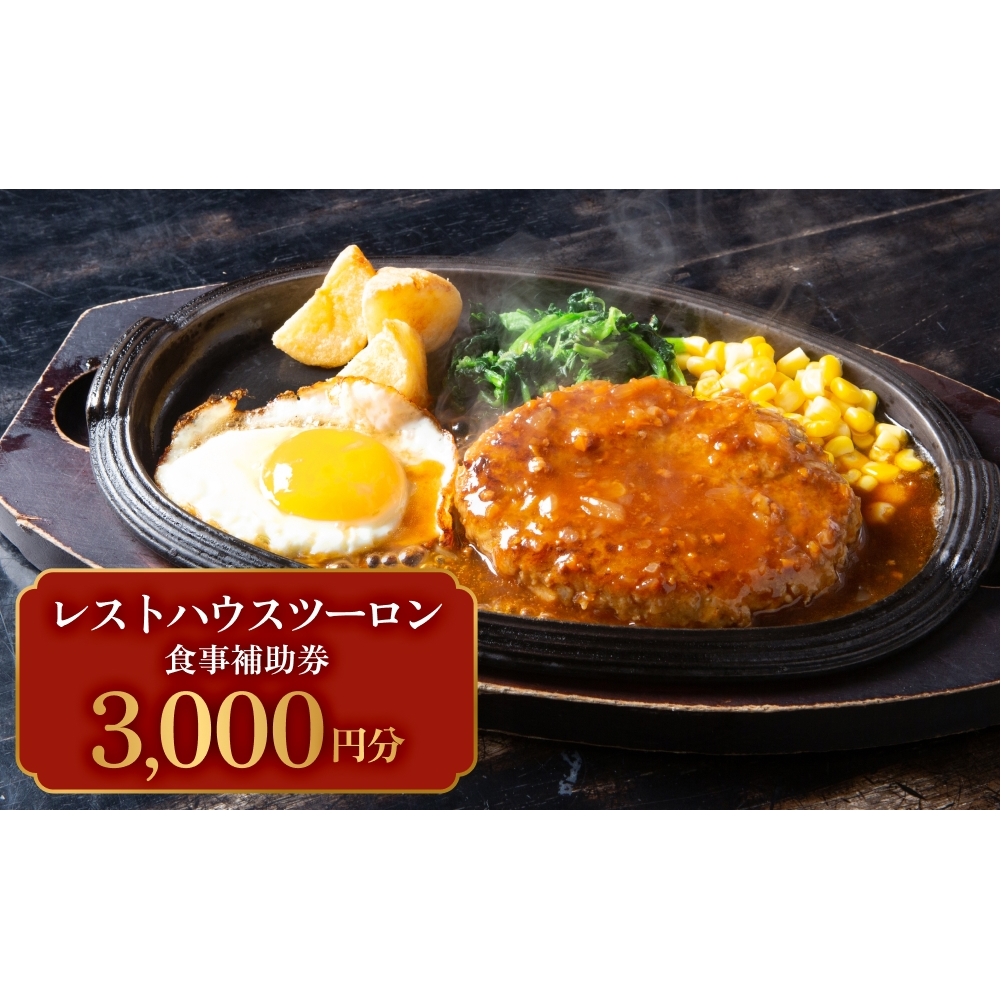 レストハウス ツーロン 食事補助券 3,000円分 富山県 氷見市 観光 旅行 補助券