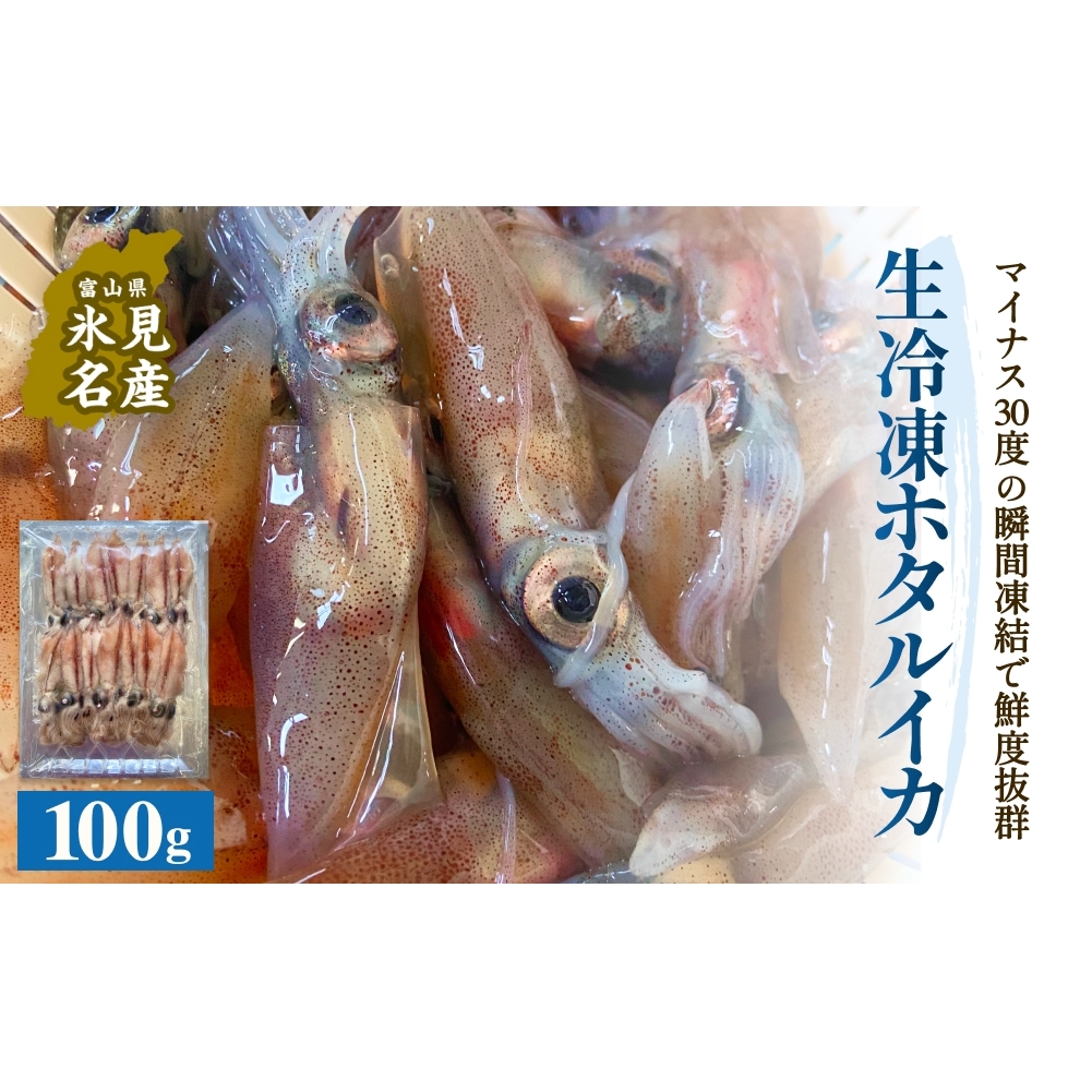 生冷凍ホタルイカ（凍眠） 100g 富山県 氷見市 ほたるいか しゃぶしゃぶ 冷凍