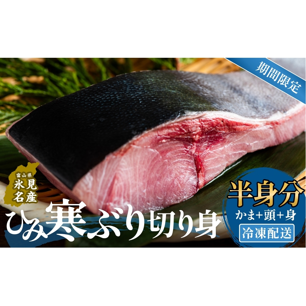 【先行予約】ひみ寒ぶり切り身(半身分) 冷凍配送