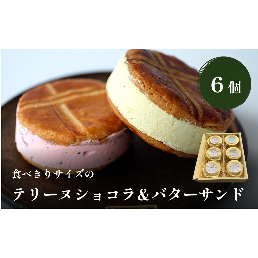 食べきりサイズのテリーヌショコラ&バターサンド6個セット