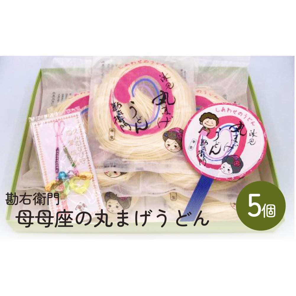 勘右衛門　母母座の丸まげうどん（5個入り）| 富山 氷見 うどん 半生 800g 小分け