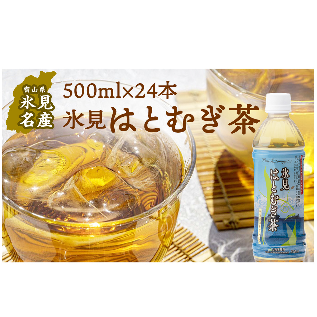 氷見はとむぎ茶　ペットボトル500ml２４本　【飲料類・お茶】