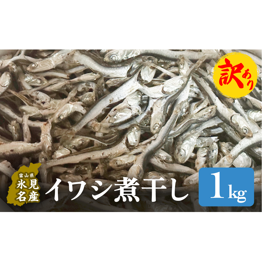 [訳あり]氷見産 煮干し1kg | イワシ いわし 鰯 訳アリ 干物 おやつ 乾物 出汁 味噌汁 魚介 国産 富山 氷見 氷見漁港 常温