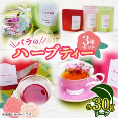 バラのハーブティー・和紅茶・緑茶リーフ30gセット【1241976】