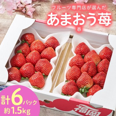 【2026年発送先行受付】フルーツ専門店が選んだ「あまおう苺」春250g×6パック(大野城市)【配送不可地域：離島】【1083968】