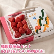 【11月下旬より順次発送】博多名物「あまおう」&ふくや「味の明太子」(中)(大野城市)【配送不可地域:離島】【1102517】