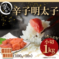 【毎月定期便】大満足!訳あり辛子明太子 小切1kg(100g×10p)全3回【配送不可地域:離島】【4003668】