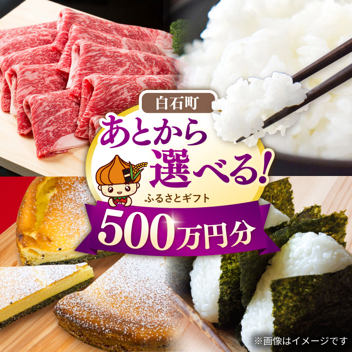 【あとから選べる】白石町ふるさとギフト 500万円分 / あとから寄附 あとからギフト あとからセレクト 選べる寄付 選べるギフト 寄附 500万円 5000000円 肉 米 海苔 [IZY024]