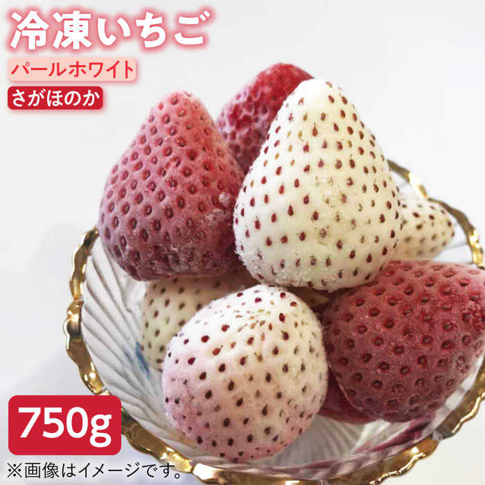 【R8年5月以降発送】 冷凍いちご(さがほのか・パールホワイト) 750g 2種の食べ比べセット 【ハヤシダファーム】 [IAQ003]