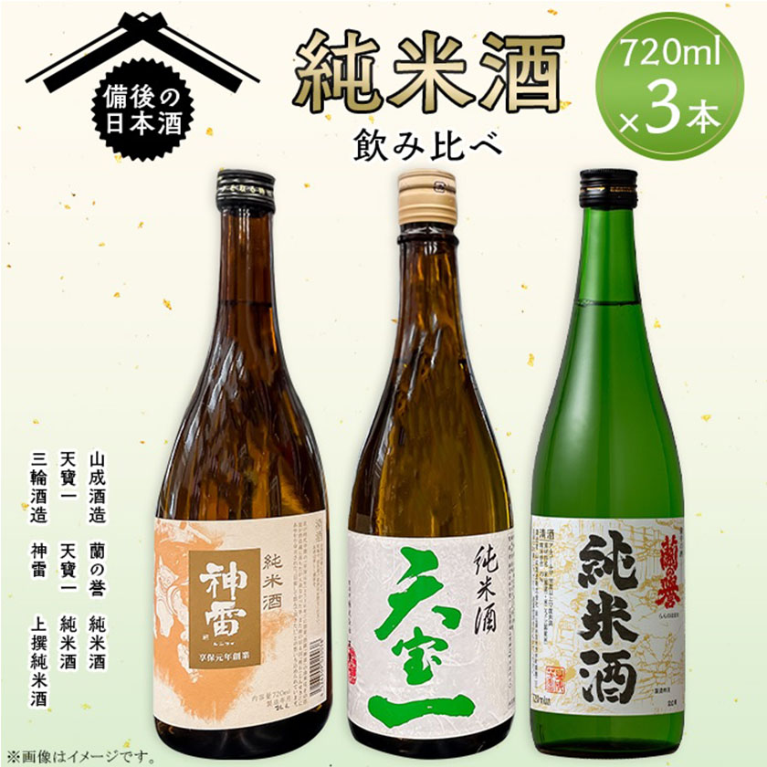 [びんご圏域連携]備後の日本酒 純米酒 飲み比べセット 株式会社斎藤商店[30日以内に出荷予定(土日祝除く)]酒 日本酒 さけ お酒---S-19---