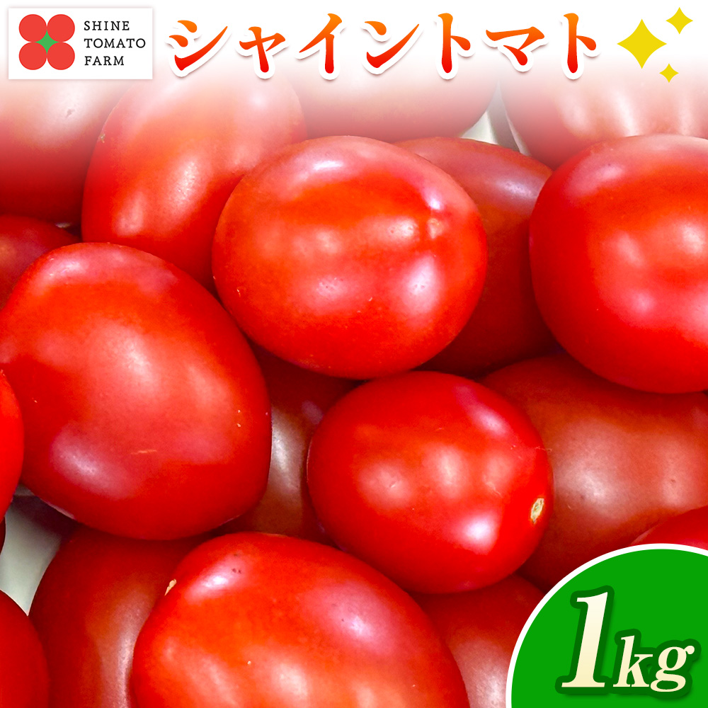 シャイントマト 1kg シャイントマトファーム《1月中旬-6月中旬頃出荷》岡山県 笠岡市 送料無料 トマト 野菜 ミニトマト【配送不可地域あり】---S-13---