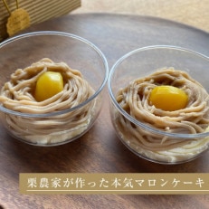 【冷凍でのお届け】天然栗をふんだんに使った「モンブラン」(2個セット)【配送不可地域:離島】【1363174】