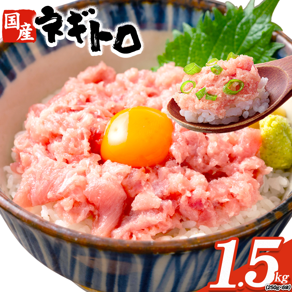 勝浦市 人気 海鮮 お礼品 ネギトロ 250g × 6パック 合計 約1.5kg 株式会社西川[30日以内に出荷予定(土日祝除く)]千葉県 勝浦市 ネギトロ 魚 マグロ 大容量 冷凍 海鮮[配送不可地域:離島]---kastuura_nsk_3---