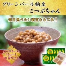【全国納豆鑑評会受賞】グリーンパール納豆 こつぶちゃん 10袋　(1袋45g×2食入)【配送不可地域：離島】【1277214】
