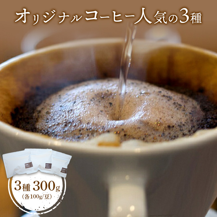 ONUKI COFFEE人気の3種100g（豆）×3（DAILY・FRENCH・パプアニューギニア）【2700101】
