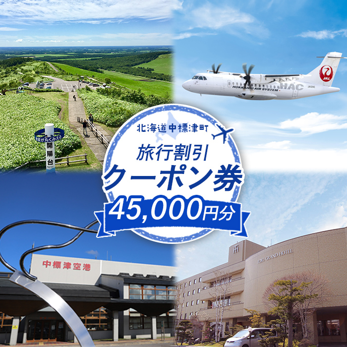 【北海道中標津町】旅行割引クーポン券45,000円分【64011】