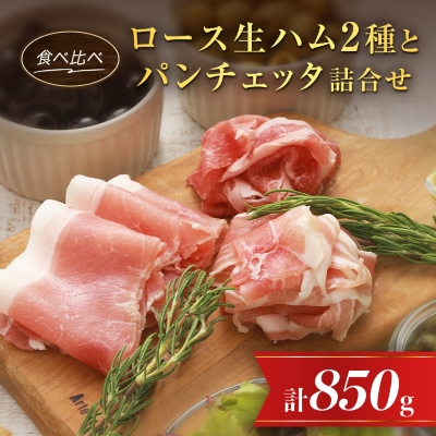 ロース生ハム食べ比べセットとパンチェッタ詰合せ【配送不可地域:離島】【1397965】