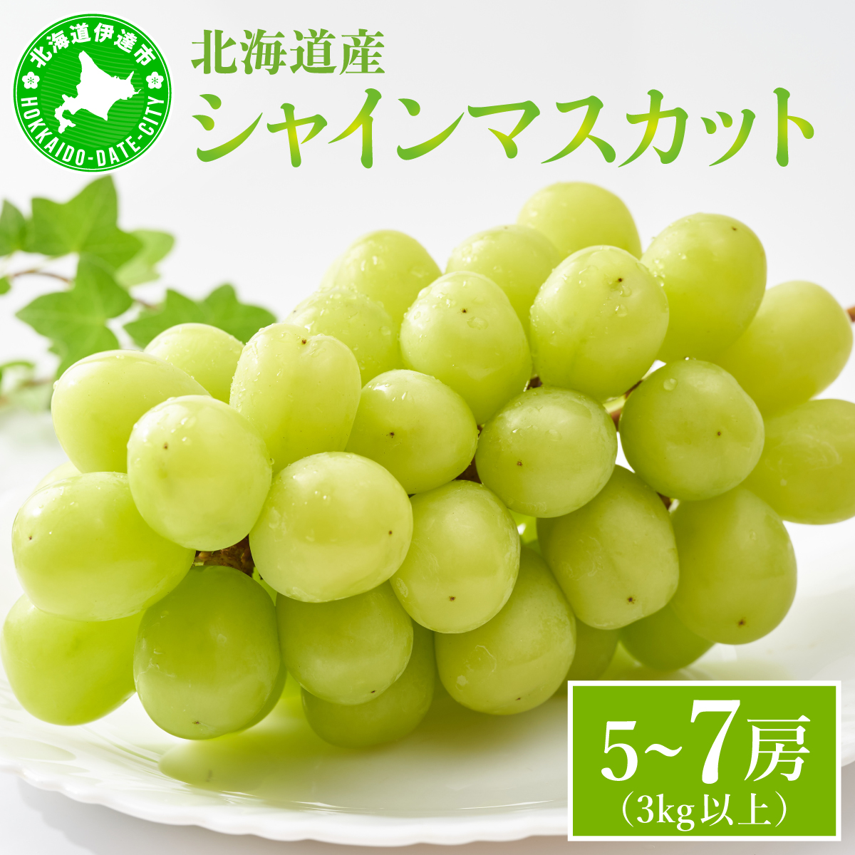 シャインマスカット 5~7房(3kg以上)箱【bdn-002】