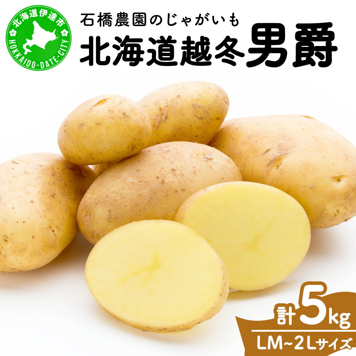 北海道 越冬 じゃがいも 男爵 LM~2L サイズ 5kg ジャガイモ 馬鈴薯 だんしゃく  熟成 ポテト 芋 イモ 根菜 農作物 産地直送【55251154】