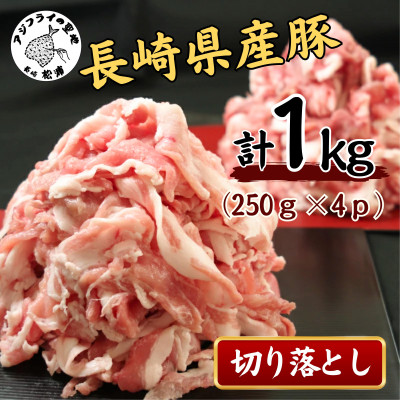 長崎県産豚肉切落し1kg【配送不可地域：離島】【1228674】