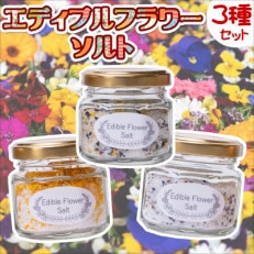 お料理の仕上げの一振りで食卓に彩りを　エディブルフラワーソルト3種の花びらセット【配送不可地域：離島】【1262113】