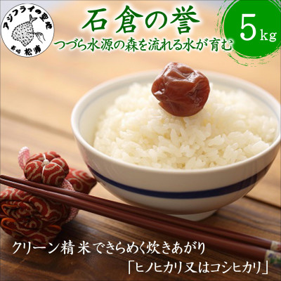 つづら水源の森を流れる水が育む松浦の米 「ヒノヒカリ又はコシヒカリ」石倉の誉5kg【1239483】