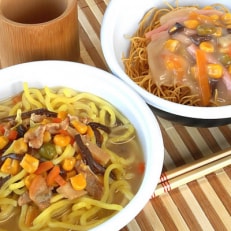 【毎月定期便】レトルトちゃんぽん3食、皿うどん3食の詰合せ 全12回【配送不可地域：離島】【4012665】