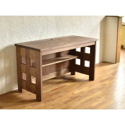 【開梱設置】ワークデスク(type-B:WALL REG)　サイズオーダー　無垢　木製【配送不可地域：離島・沖縄】【1585045】