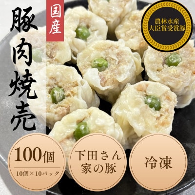 完全手作り! 自家特製シュウマイ計100個 10個×10パック 蒸し後 冷凍 国産豚 小分け【配送不可地域:離島】【1610615】